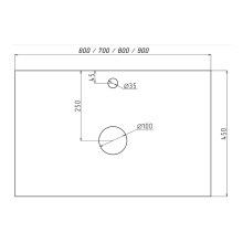 Ива - 70 Тумба подвесная комбинированная 1 ящ. О