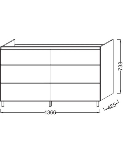 Тумба белый 137 см Jacob Delafon Odeon Up EB996-N18