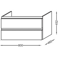 Тумба ореховое дерево 80 см Jacob Delafon Vox EB2078-R1-E16