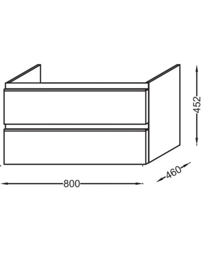 Тумба ореховое дерево 80 см Jacob Delafon Vox EB2078-R1-E16