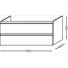 Тумба белый 100 см Jacob Delafon Vox EB2076-R1-N18