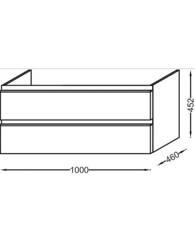 Тумба белый 100 см Jacob Delafon Vox EB2076-R1-N18