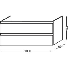 Тумба белый 100 см Jacob Delafon Vox EB2075-R1-N18