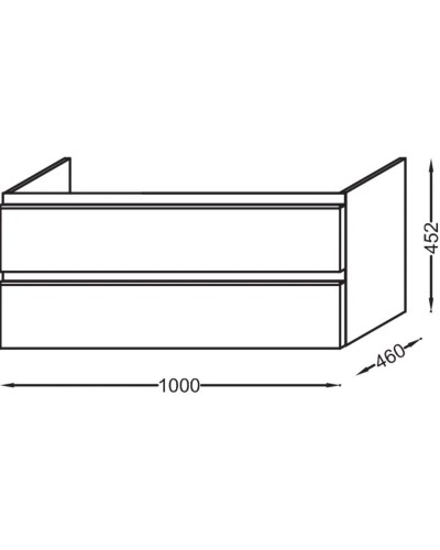 Тумба белый 100 см Jacob Delafon Vox EB2075-R1-N18