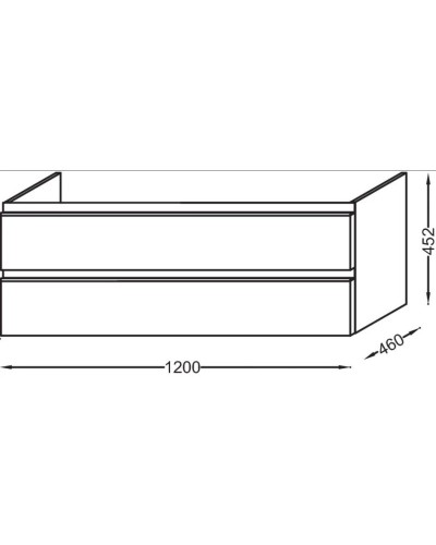 Тумба ореховое дерево 120 см 2 ящика Jacob Delafon Vox EB2071-R1-E16