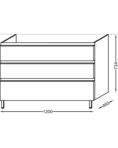 Тумба белый 120 см Jacob Delafon Vox EB2091-R1-N18