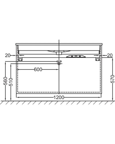 Тумба белый 120 см Jacob Delafon Vox EB2091-R1-N18