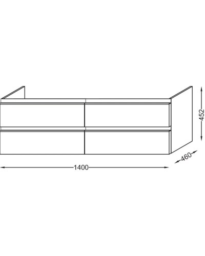 Тумба белый глянец 140 см Jacob Delafon Vox EB2020-RA-G1C