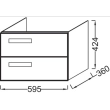 Тумба арлингтонский дуб 60 см Jacob Delafon Rythmik EB1300-E70