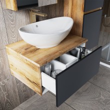 Ива - 80 Тумба подвесная Графит пленка 1 ящ