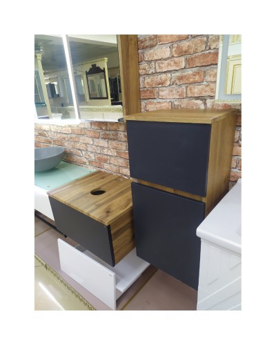 Ива - 80 Тумба подвесная Графит пленка 1 ящ