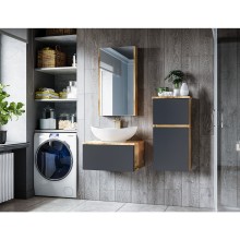 Ива - 80 Тумба подвесная Графит пленка 1 ящ