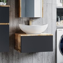 Ива - 70 Тумба подвесная Графит пленка 1 ящ