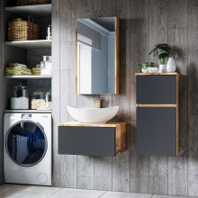 Ива - 90 Тумба подвесная Графит пленка 1 ящ