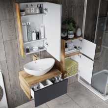 Ива - 90 Тумба подвесная Графит пленка 1 ящ