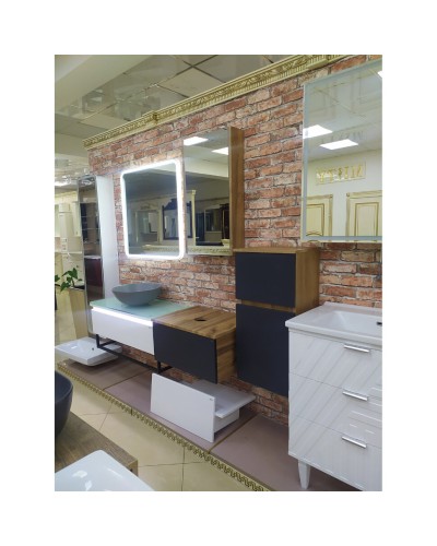 Ива - 90 Тумба подвесная Графит пленка 1 ящ