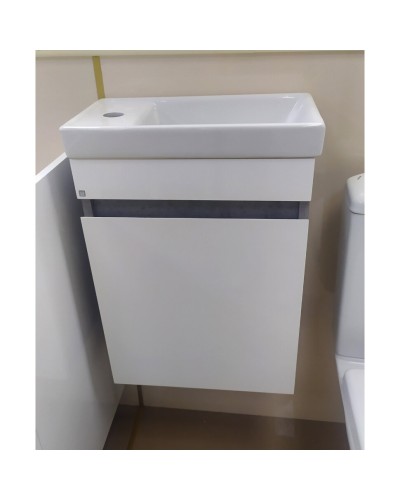 Ронда - 40 Тумба подвесная прямая (бок. ДСП Чикаго, фас.белая эмаль)