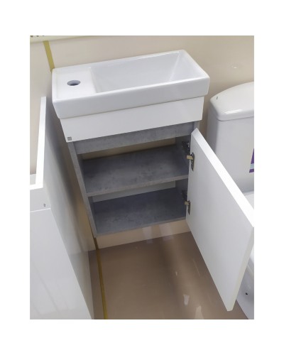 Ронда - 40 Тумба подвесная прямая (бок. ДСП Чикаго, фас.белая эмаль)