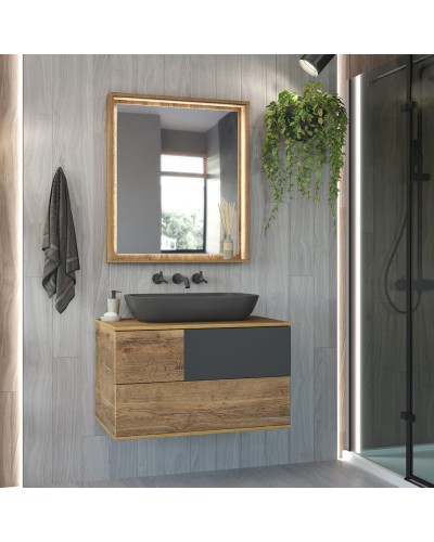 Коломбо -100 Тумба подвесная 2 ящ. с отталк. лев. ДСП (Дуб Галифакс)