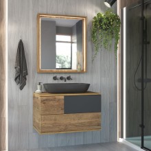 Коломбо -100 Тумба подвесная 2 ящ. с отталк. прав. ДСП (Дуб Галифакс)