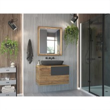 Коломбо -100 Тумба подвесная 2 ящ. с отталк. прав. ДСП (Дуб Галифакс)