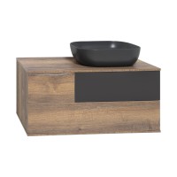 Коломбо -100 Тумба подвесная 2 ящ. с отталк. прав. ДСП (Дуб Галифакс)