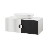 RICHARD -105 Тумба подвесная 2 дв. белый/черный