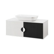 RICHARD -105 Тумба подвесная 2 дв. белый/черный