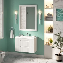 ARIANA - 80 Тумба подвесная с 2 ящ. белая (эмаль)