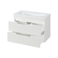 ARIANA - 80 Тумба подвесная с 2 ящ. белая (эмаль)