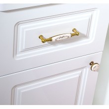 Тумба Бриклаер Анна 32 L 4627125411465 с бельевой корзиной Белая глянцевая