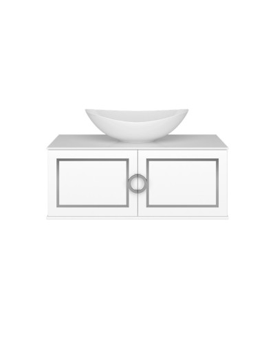 STEFFANY -105 Тумба подвесная 2 дв. с хром вставкамии