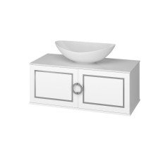 STEFFANY -105 Тумба подвесная 2 дв. с хром вставкамии