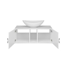 STEFFANY -105 Тумба подвесная 2 дв. с хром вставкамии