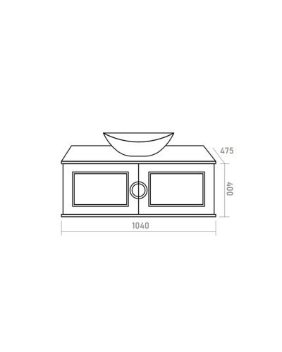 STEFFANY -105 Тумба подвесная 2 дв. с хром вставкамии