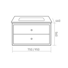 Анастейша -100 Тумба подвесная с 2 ящ.