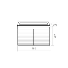 CATANIA - 80 Тумба подвесная белая (эмаль)