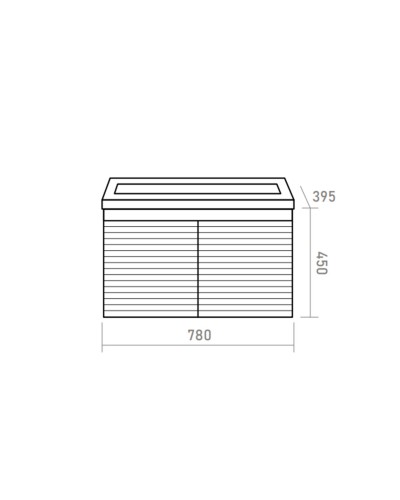 CATANIA - 80 Тумба подвесная белая (эмаль)