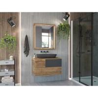 Коломбо - 80 Тумба подвесная 2 ящ. с отталк. ДСП (Дуб Галифакс)