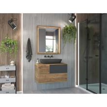 Коломбо - 80 Тумба подвесная 2 ящ. с отталк. ДСП (Дуб Галифакс)