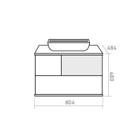 Коломбо - 80 Тумба подвесная 2 ящ. с отталк. ДСП (Дуб Галифакс)