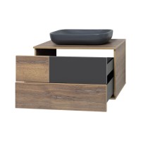 Коломбо - 80 Тумба подвесная 2 ящ. с отталк. ДСП (Дуб Галифакс)