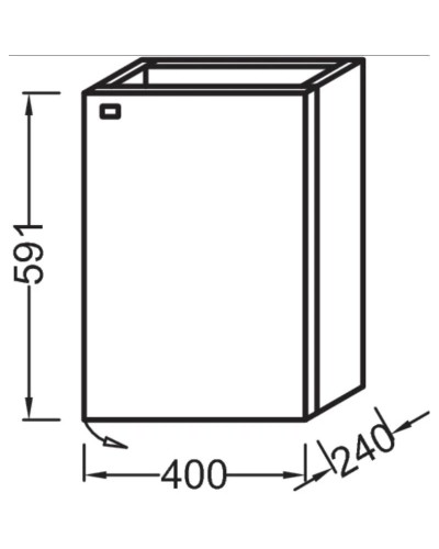 Тумба оранжевый шарниры справа Jacob Delafon Pop Laminar EB286-N24