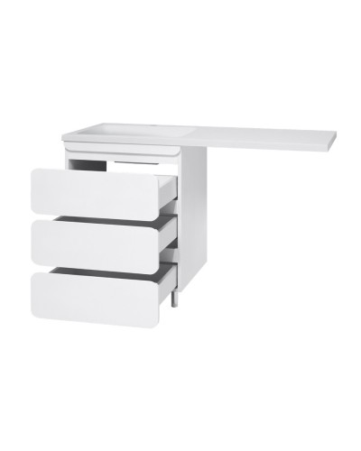 Чегет - 70 Тумба напольная 3 ящ. под стиральную машину, белая