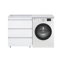 Чегет - 70 Тумба напольная 3 ящ. под стиральную машину, белая