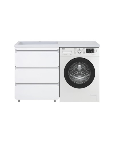 Чегет - 70 Тумба напольная 3 ящ. под стиральную машину, белая