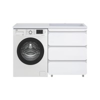 Чегет - 70 Тумба напольная 3 ящ. под стиральную машину, белая