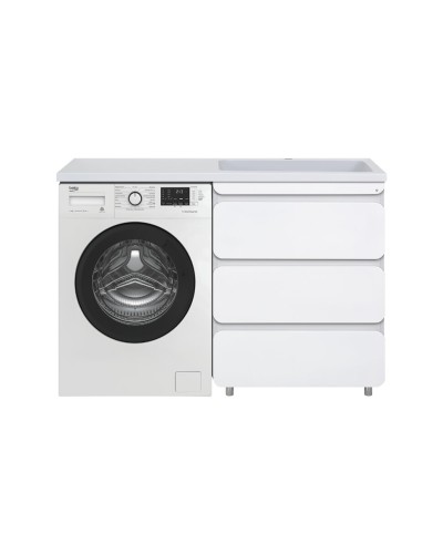 Чегет - 70 Тумба напольная 3 ящ. под стиральную машину, белая