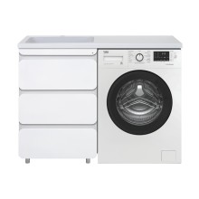 Чегет - 55 Тумба напольная 3 ящ. под стиральную машину, белая