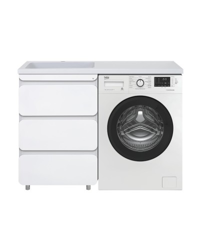 Чегет - 55 Тумба напольная 3 ящ. под стиральную машину, белая